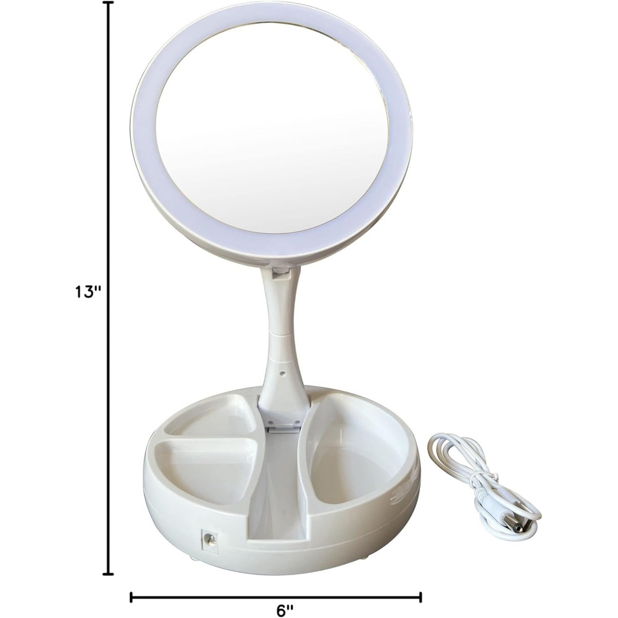 Led Mirror Light TriColor Lighting 10x and 1x magnification