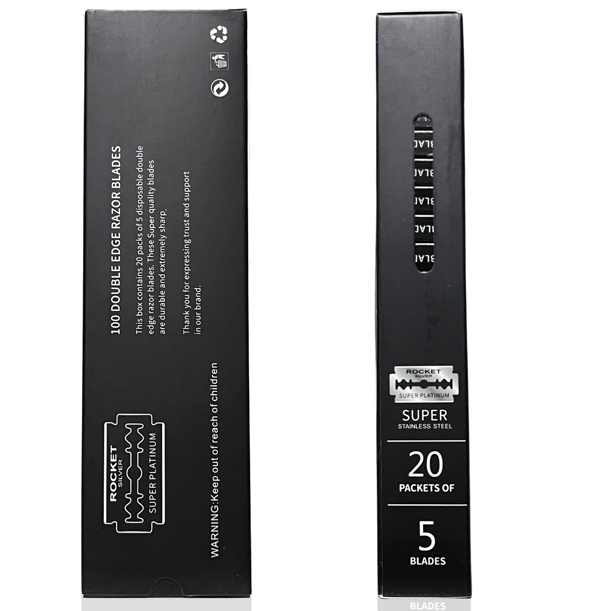 Rocket Super Platinum Barber Razor Pack of (20x5)