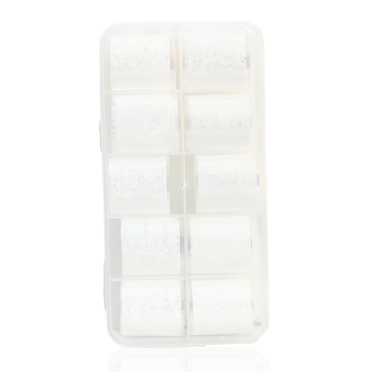 10 Rolls Black and White Lace Flower Nail Foils