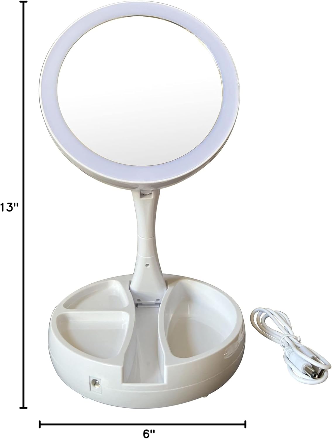 Led Mirror Light TriColor Lighting 10x and 1x magnification