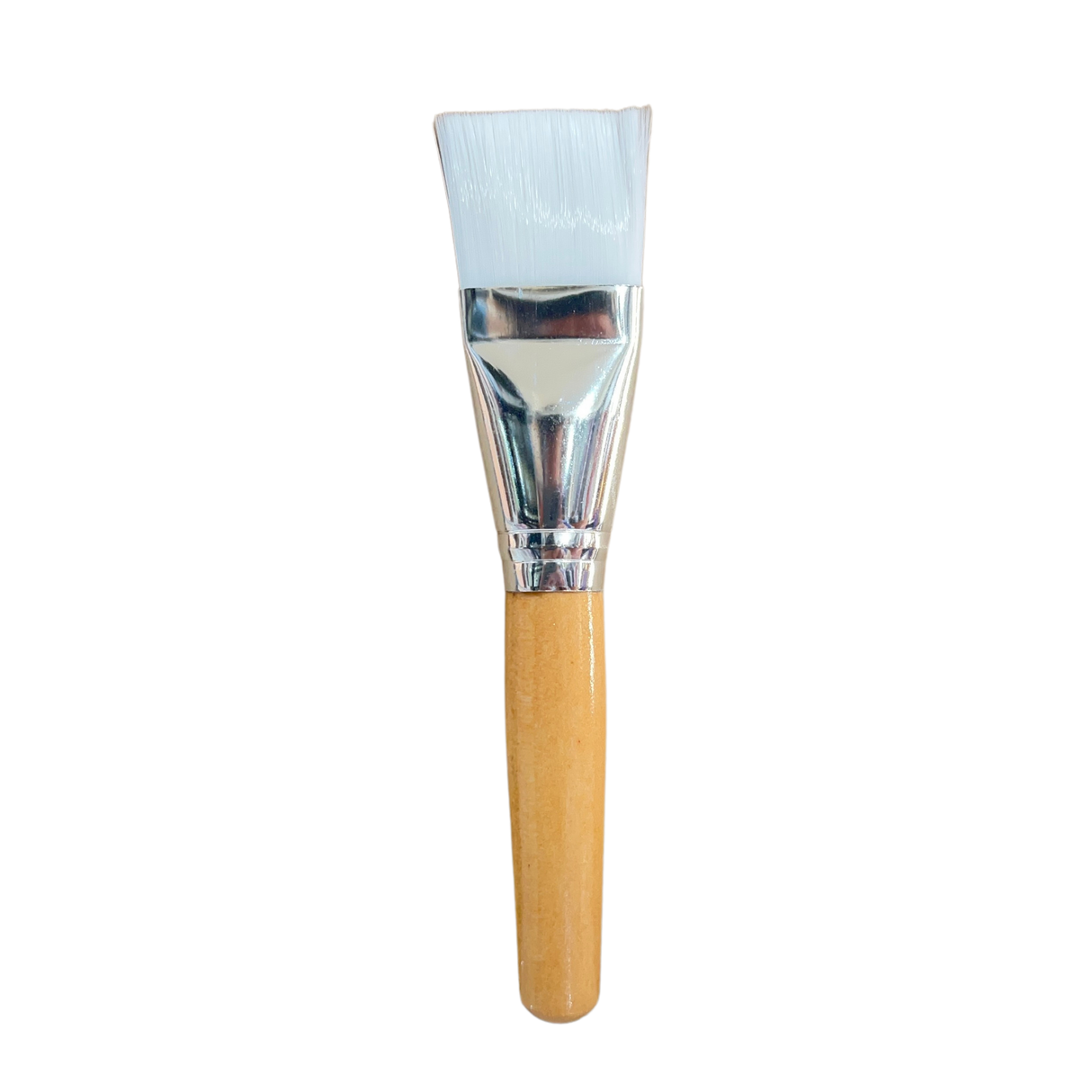 White facial mask brush