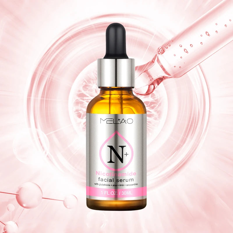 MELAO Niacinamide Serum Whitening Pore Minimizer Vitamin B3 Hydrating with Zinc Hyaluronic Acid Vitamin C & Licorice Extract - Theresia Cosmetics - skin treatment - Theresia Cosmetics