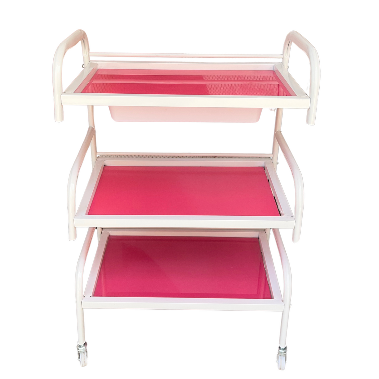 3 Layer Pink Floor Trolley