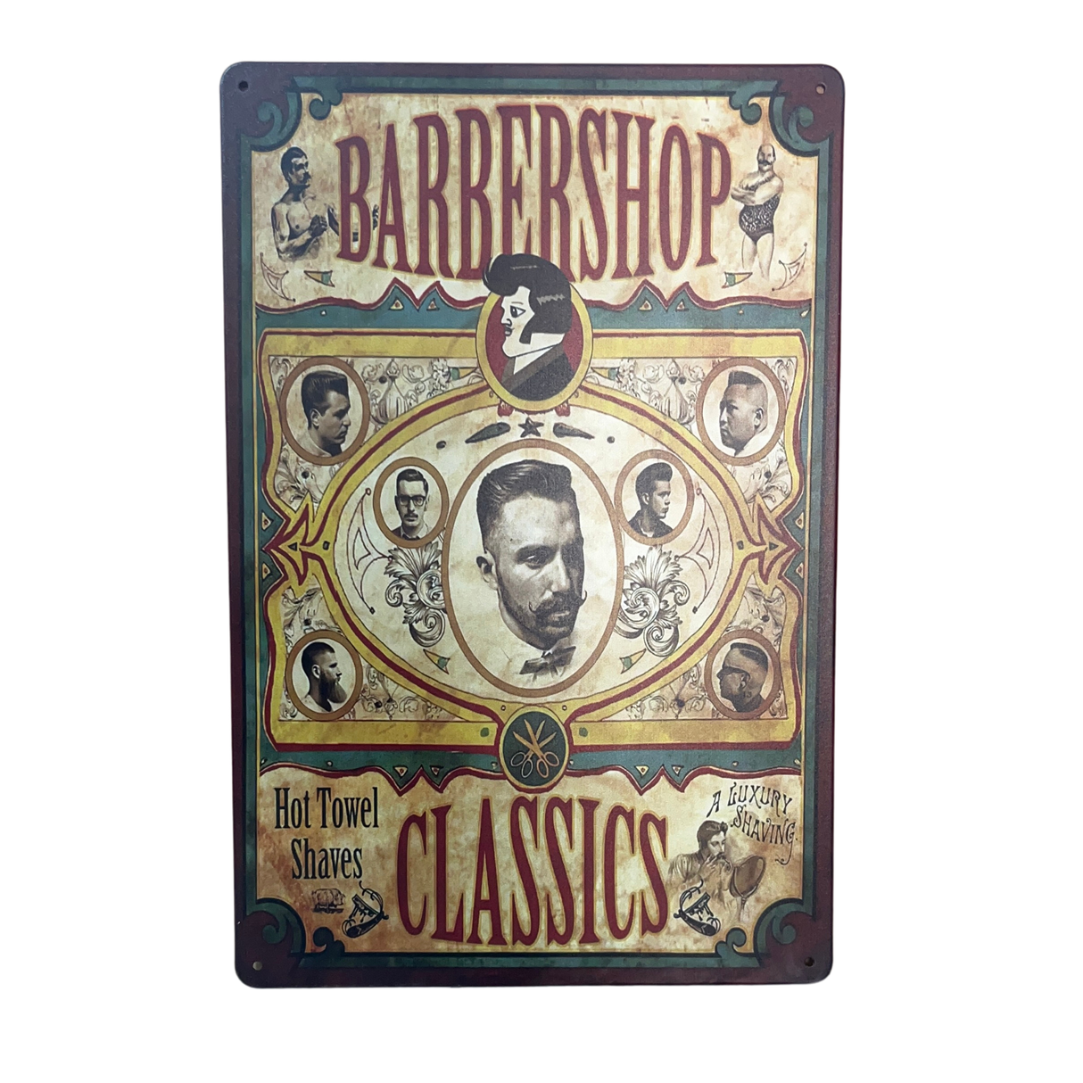 Barber Wall Poster Metal Design