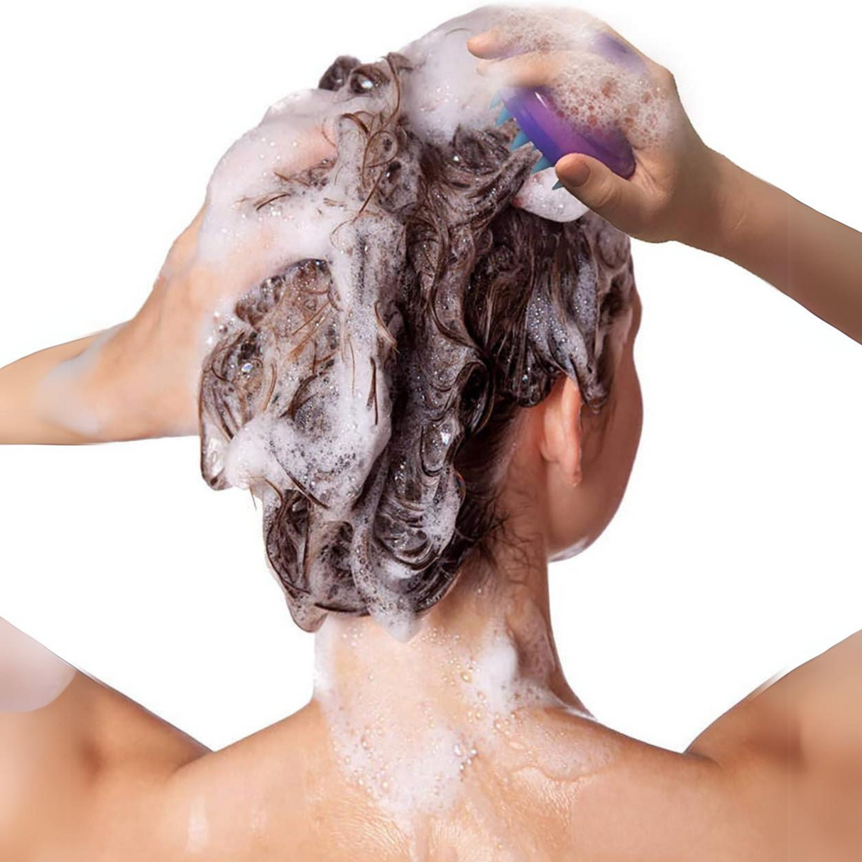 Silicone Scalp Massager Brush (Purple)