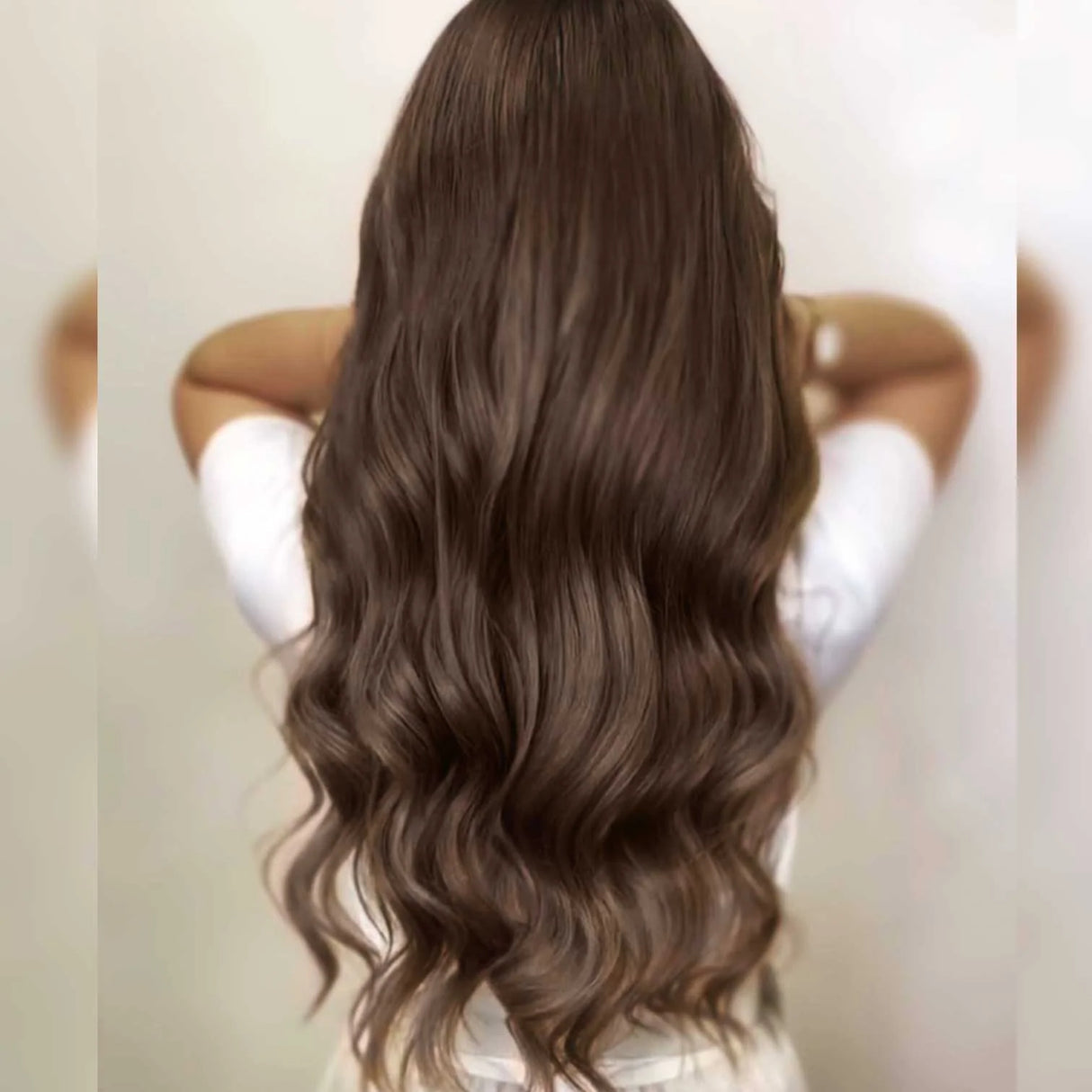 Tape Hair Extensions 21" #8a Ash Brown - 100% Human Hair