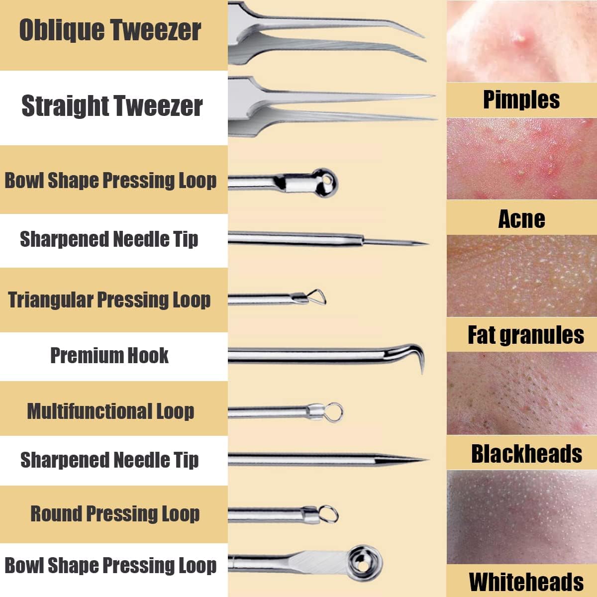 Pack of 6 Blackhead Remover with Storage Box