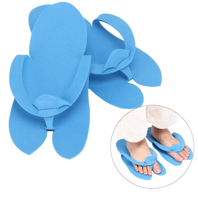 Disposable Spa Pedicure Slippers-Comfortable Convenient Salon Flip Flops 12pairs - Theresia Cosmetics - Theresia Cosmetics