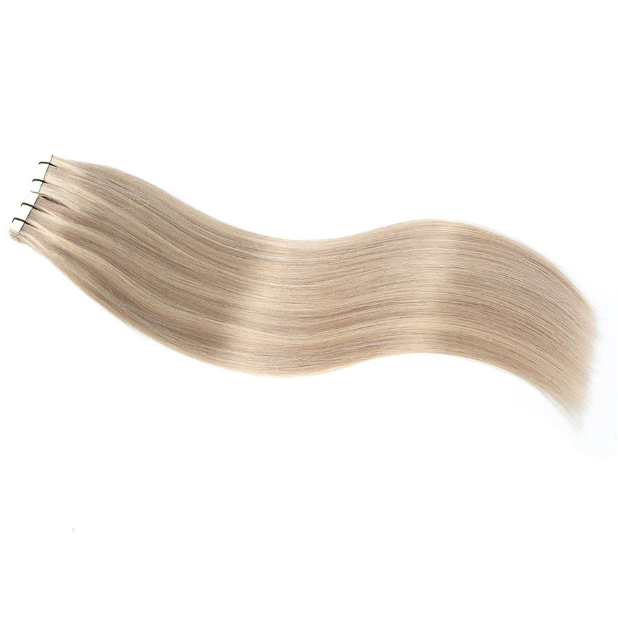 Tape Hair Extensions 21" #17/1001 Ash Blonde Mix - 100% Human Hair