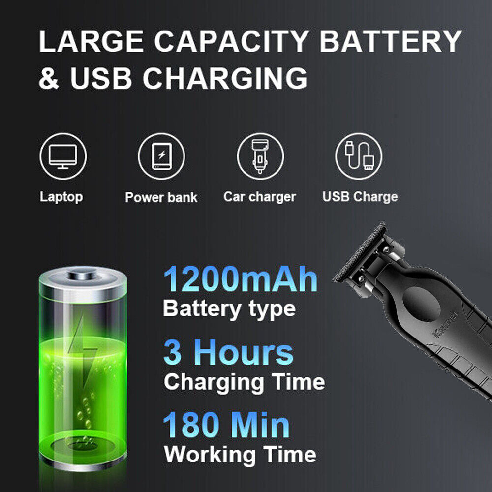 Kemei-2299 Cordless Hair Trimmer & Clipper Professional Electric Cutting Machine - Theresia Cosmetics - Barber Machines - Theresia Cosmetics