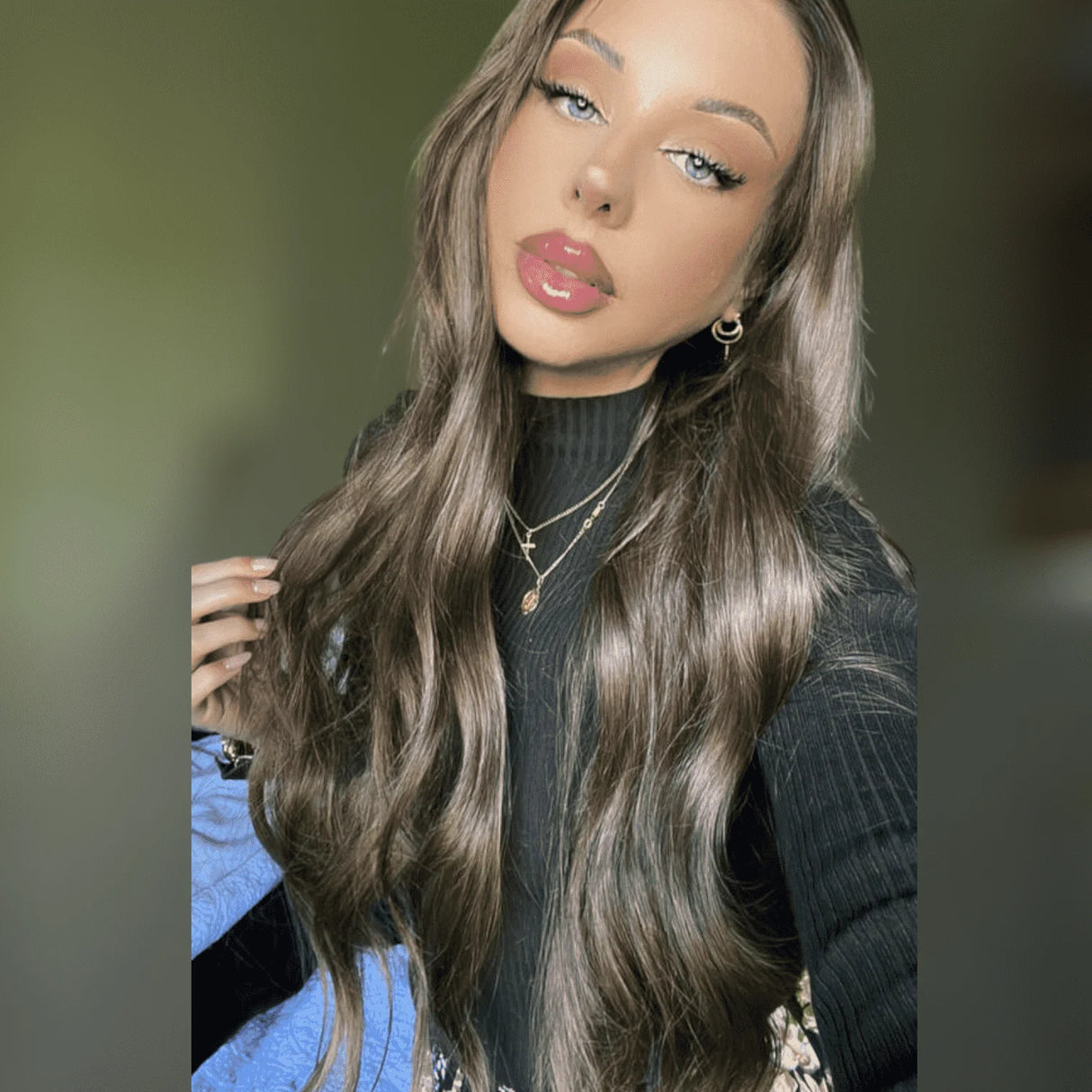 Tape Hair Extensions 21" #8a Ash Brown - 100% Human Hair