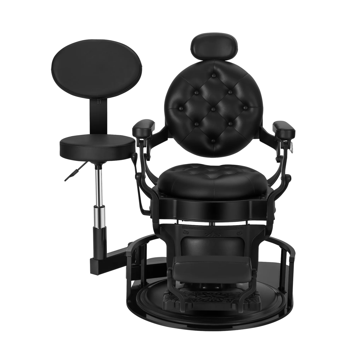 Professional Heavy-Duty Barber Chair with Hydraulic Lift & 360° Swivel