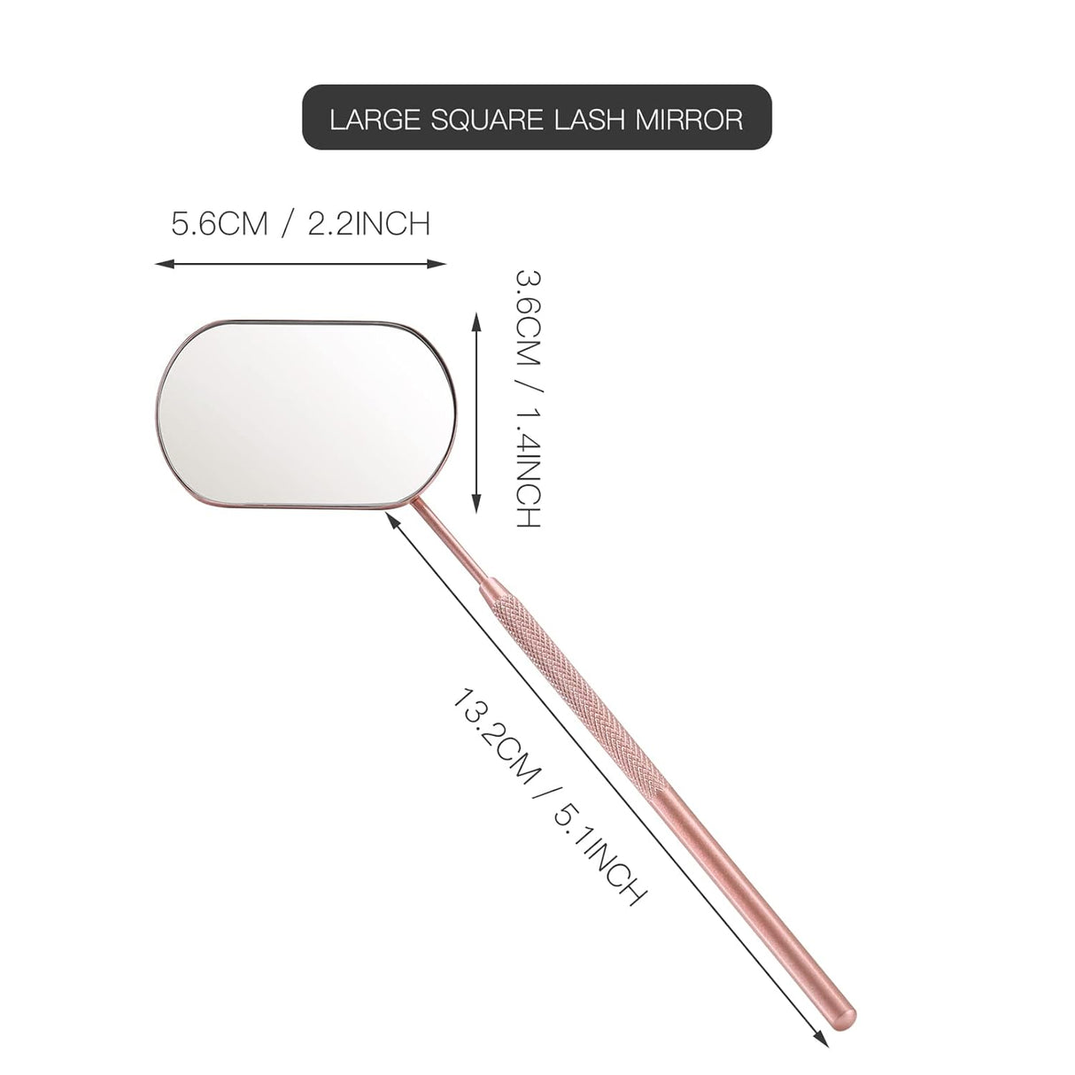 Lash Mirror, 2.2Inches Stainless Steel Makeup Eyelash Mirror