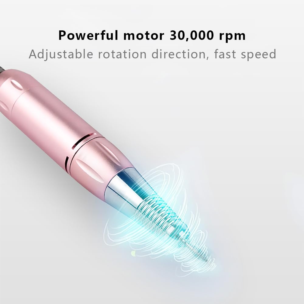 4-in-1 Nail Studio Machine – 80W Nail Drill with 30,000 RPM, Dust Collector, LED Light & Polisher