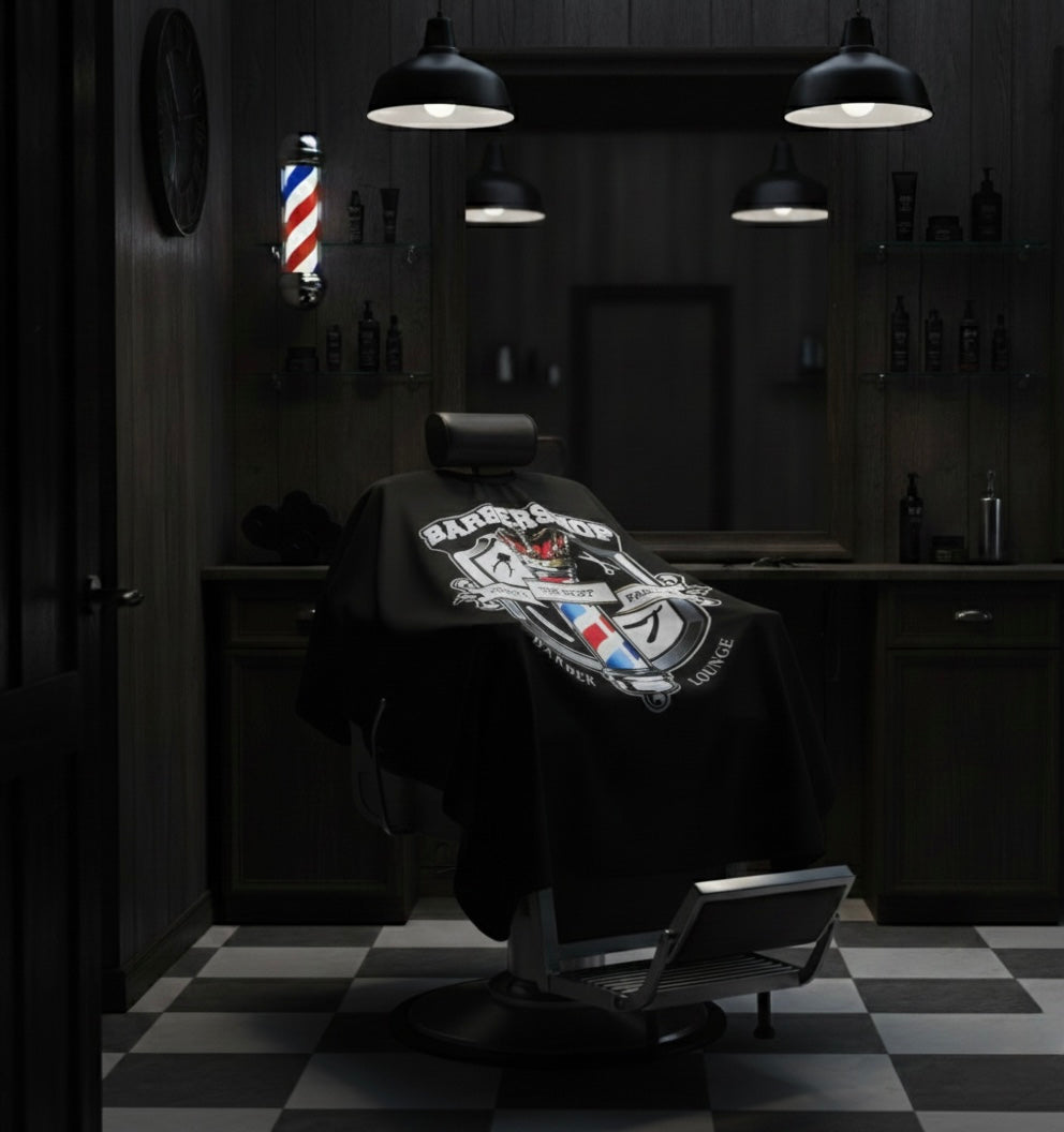 BarberLounge Black Barber Cape
