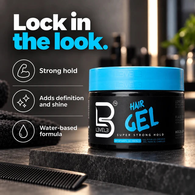 L3VEL3 Strong Hair Styling Gel 500ML