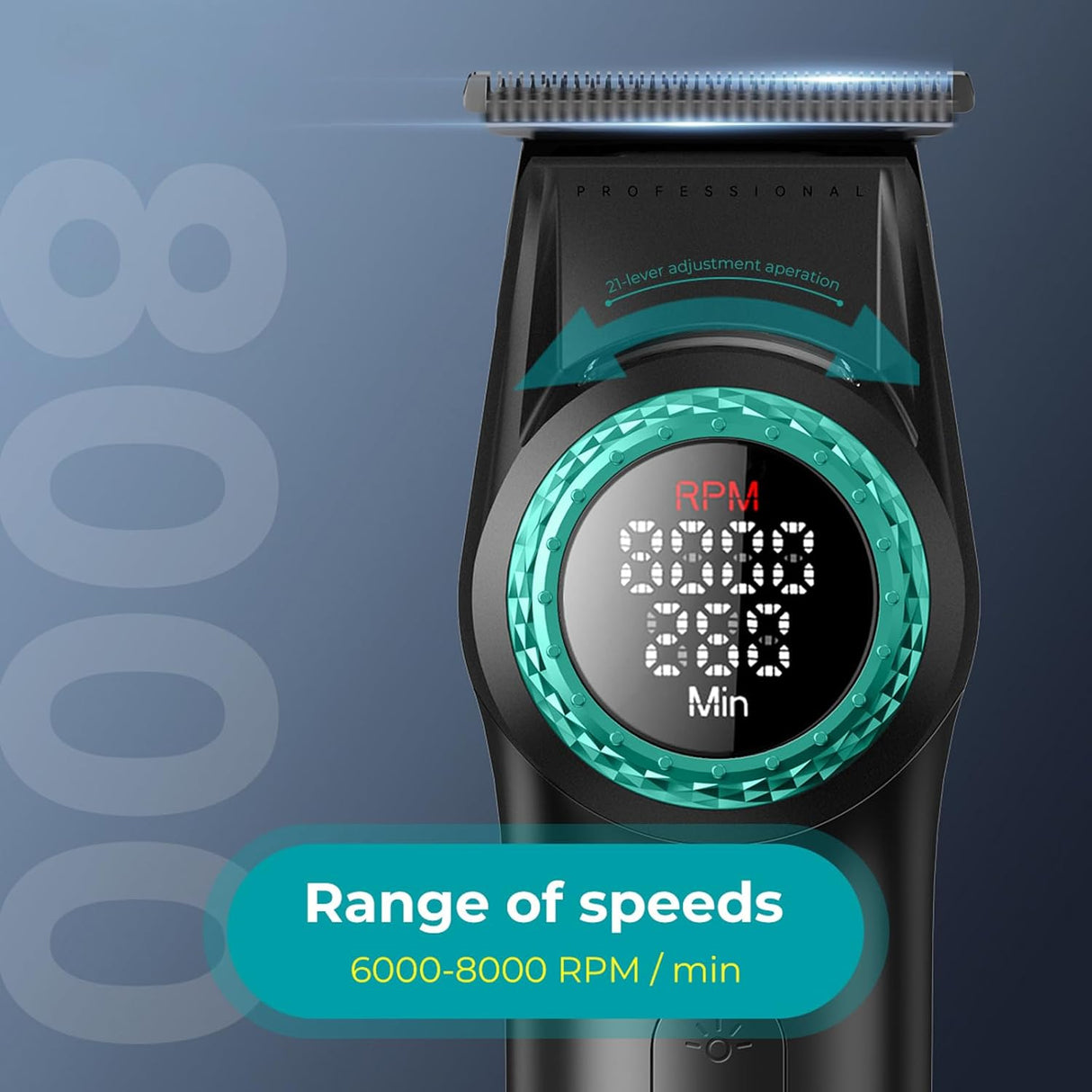 VGR 977 Professional Hair Trimmer 8000rpm