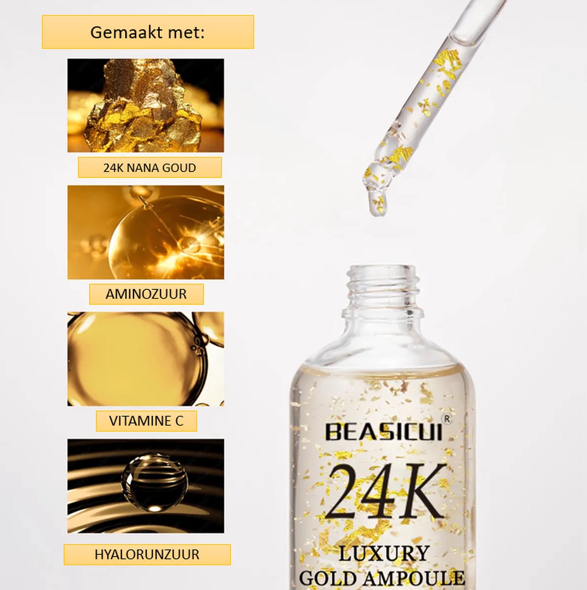 Beasicui- Vitamin C serum-Collagen-Hyaluronic acid-Vitamin E