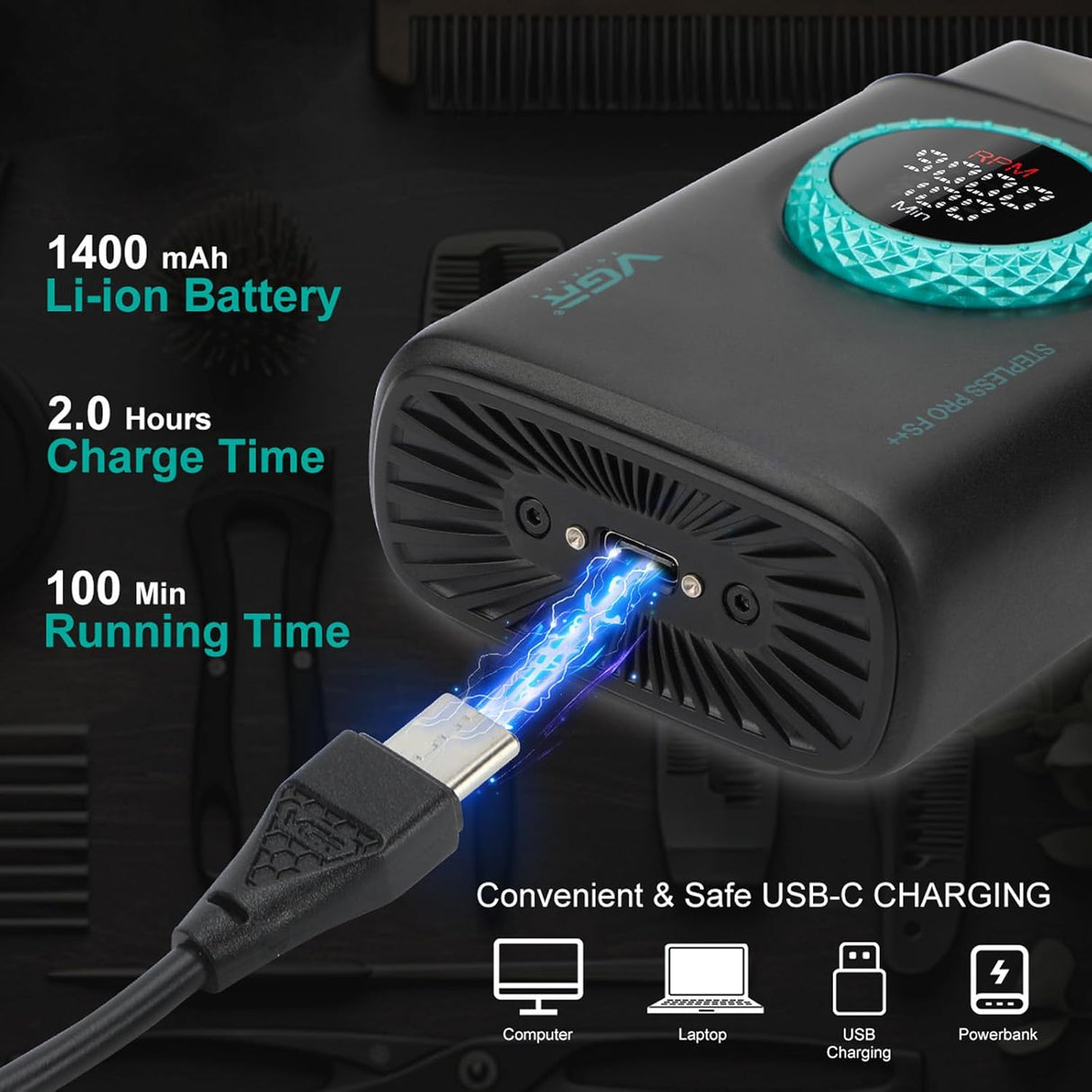 VGR 378 Electric Shavers for Men, Triple Floating Blade Foil Shaver Cordless Electric Razor, 9000 RPM