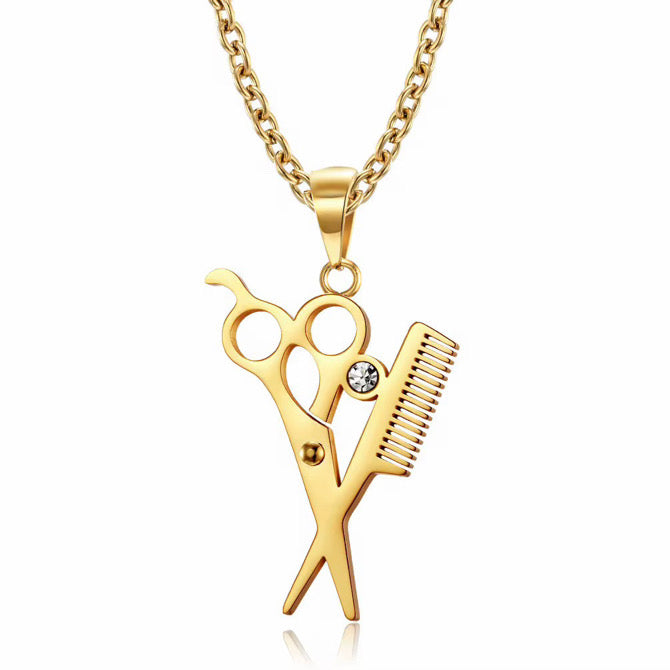 Hairdressing Necklace Accessorie - Gold