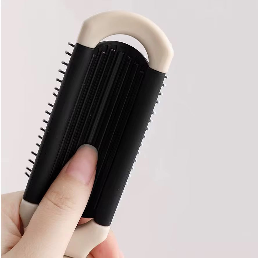 Mini Detangling Foldable Brush Built-in Mirror