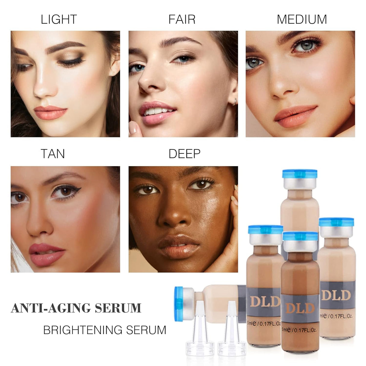 BB Glow Starter Kit – Anti-Aging Serum & Pigments Set with Niacinamide & Peptides (10 x 5ml)