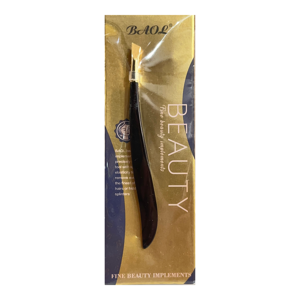Baol Beauty Tweezer For Eyebrows Black&Gold