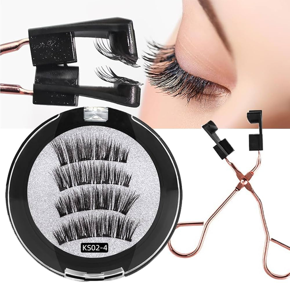 Magnetic Eyelashes - Reusable Dual Magnetic lashes with 16 Pair with Applicator, waterproof