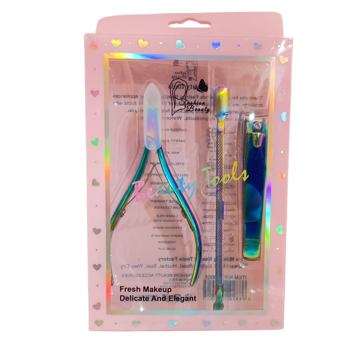 3 Pcs Beauty tools - nail cutter/pusher/nipper cuticle cutter