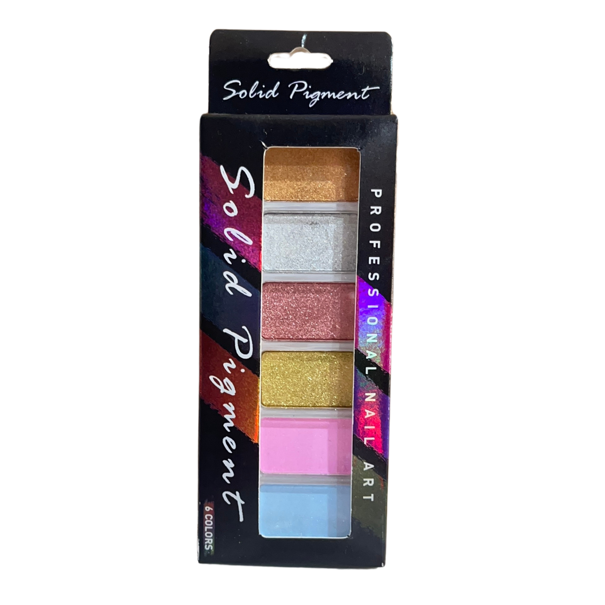 Nail Art Solid Pigment 6 colors Pack