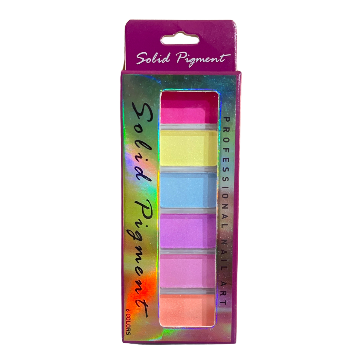 Nail Art Solid Pigment 6 colors Pack