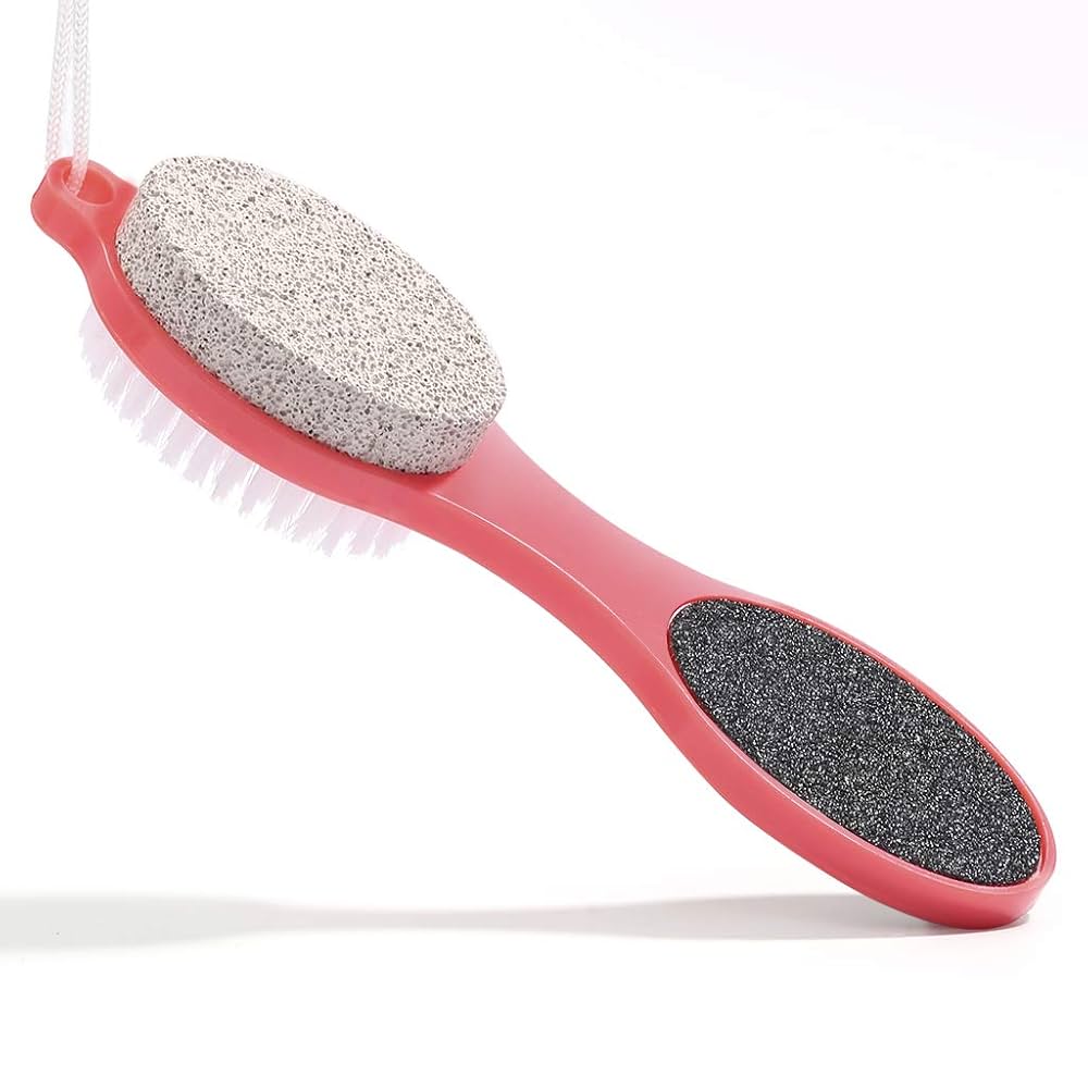 Foot File Callus Remover - Multi Purpose 4 in 1 Feet Pedicure Tools with Foot Scrubber, Pumice Stone, Foot Rasp and Sand Paper