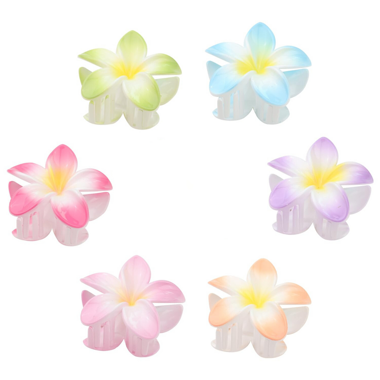 "Ocean Wind Hairpin Set: 6 Large Acrylic Hair Clamps in 6 Colors, Strong Hold,Fits All Hair Types - Theresia Cosmetics - Hair styling - Theresia Cosmetics