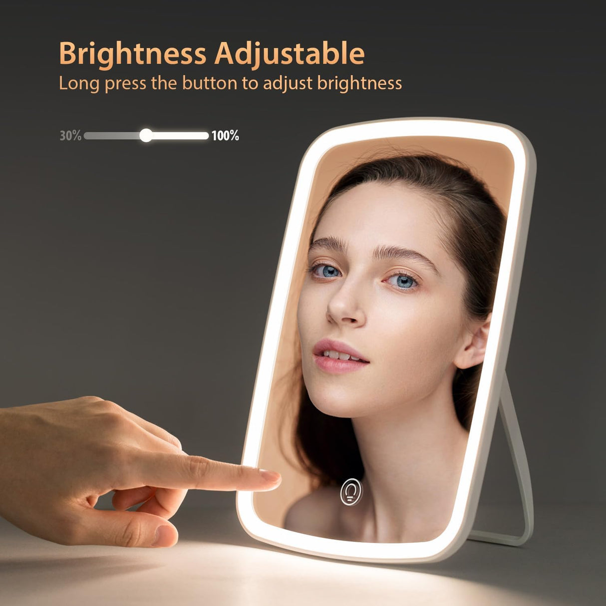Makeup Mirror Portable Touch Screen Foldable