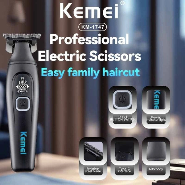 Kemei KM-1747 Cordless Beard & Hair Trimmer