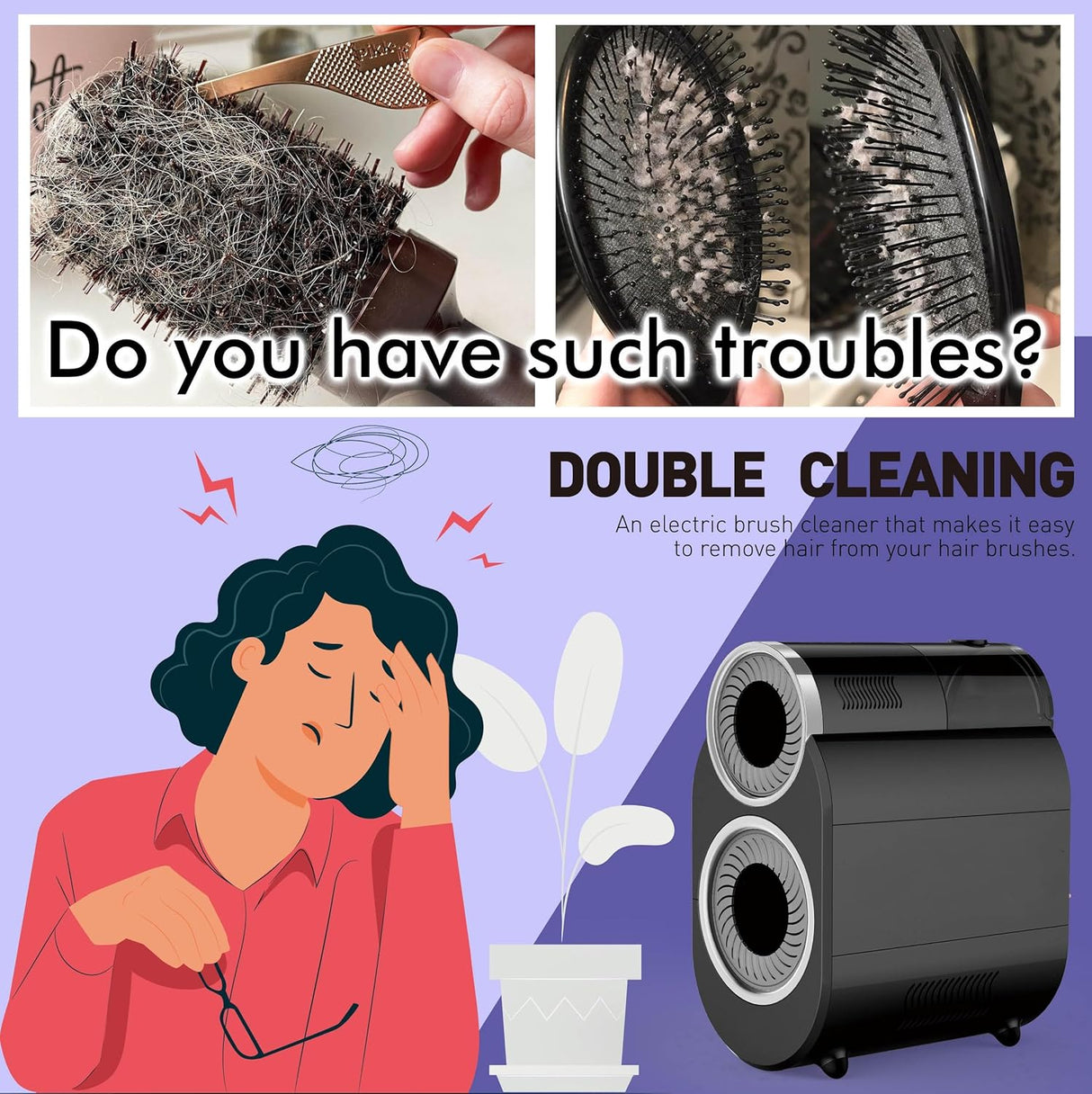 STYLANCE Professional Hair Brush Cleaner Machine Salon Use