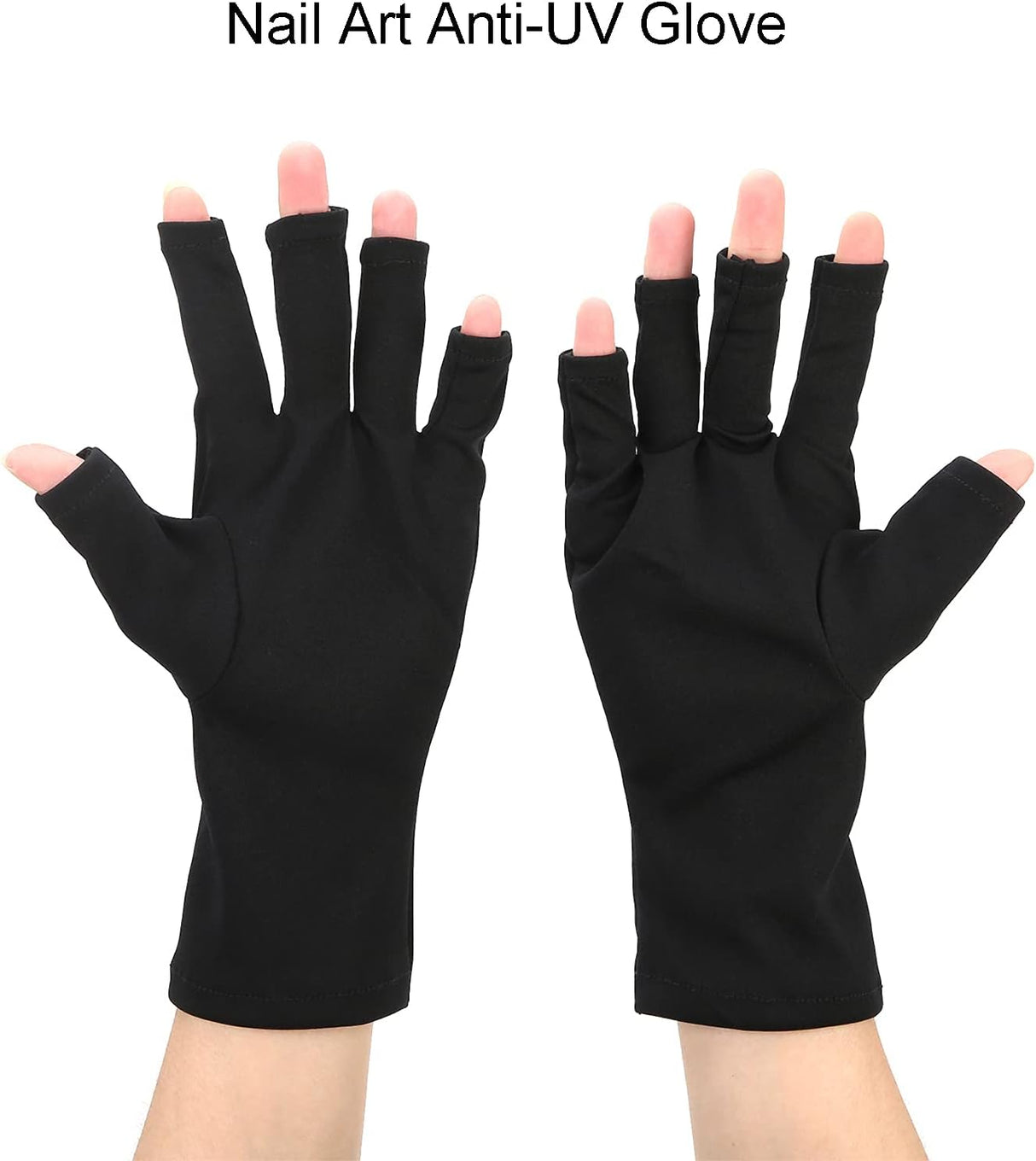 1 Pair Nail Art Gloves - Protection Nail Art Gloves Anti-UV Glove LED Nail Art