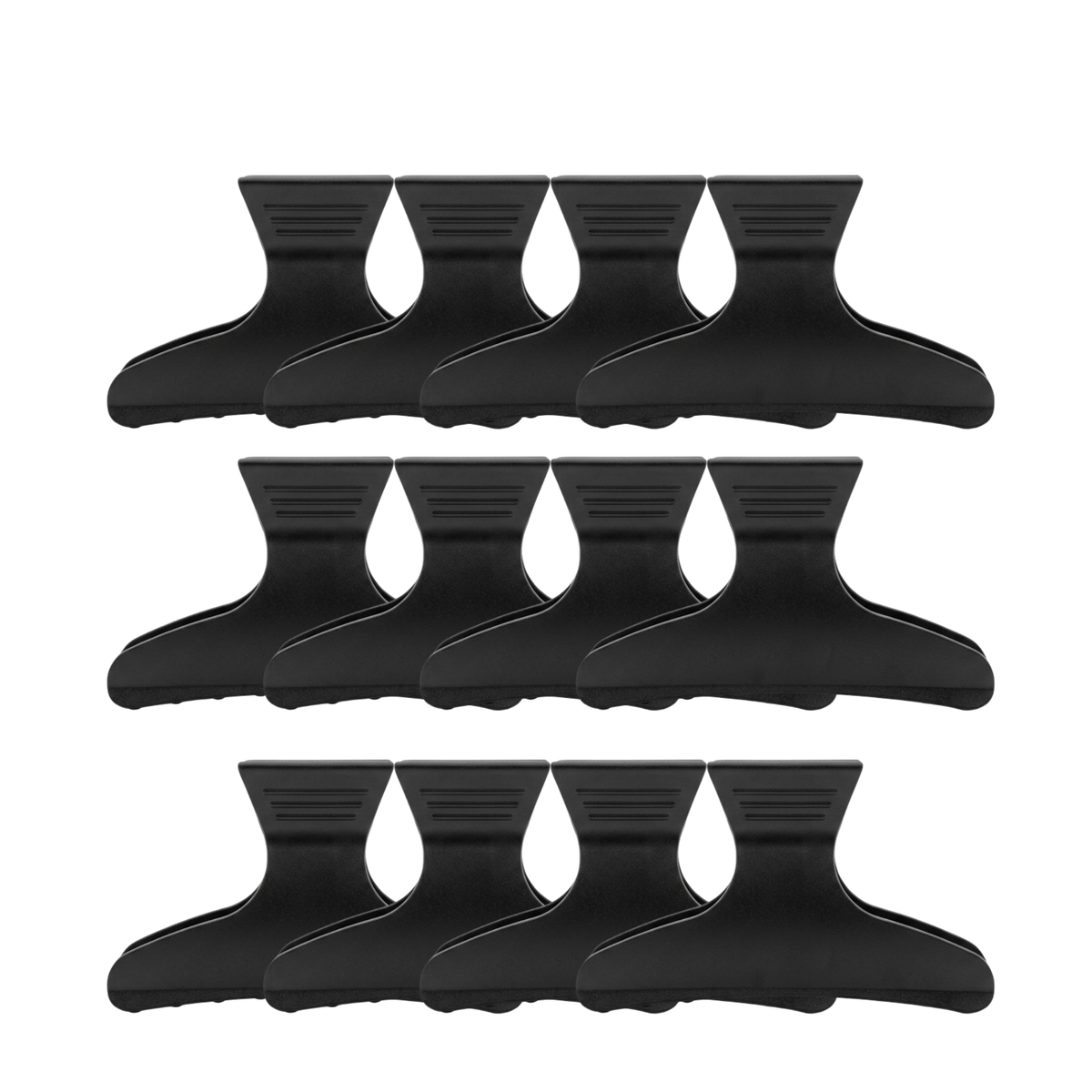 Plastic Hair Clips Pack of 12pcs - Black