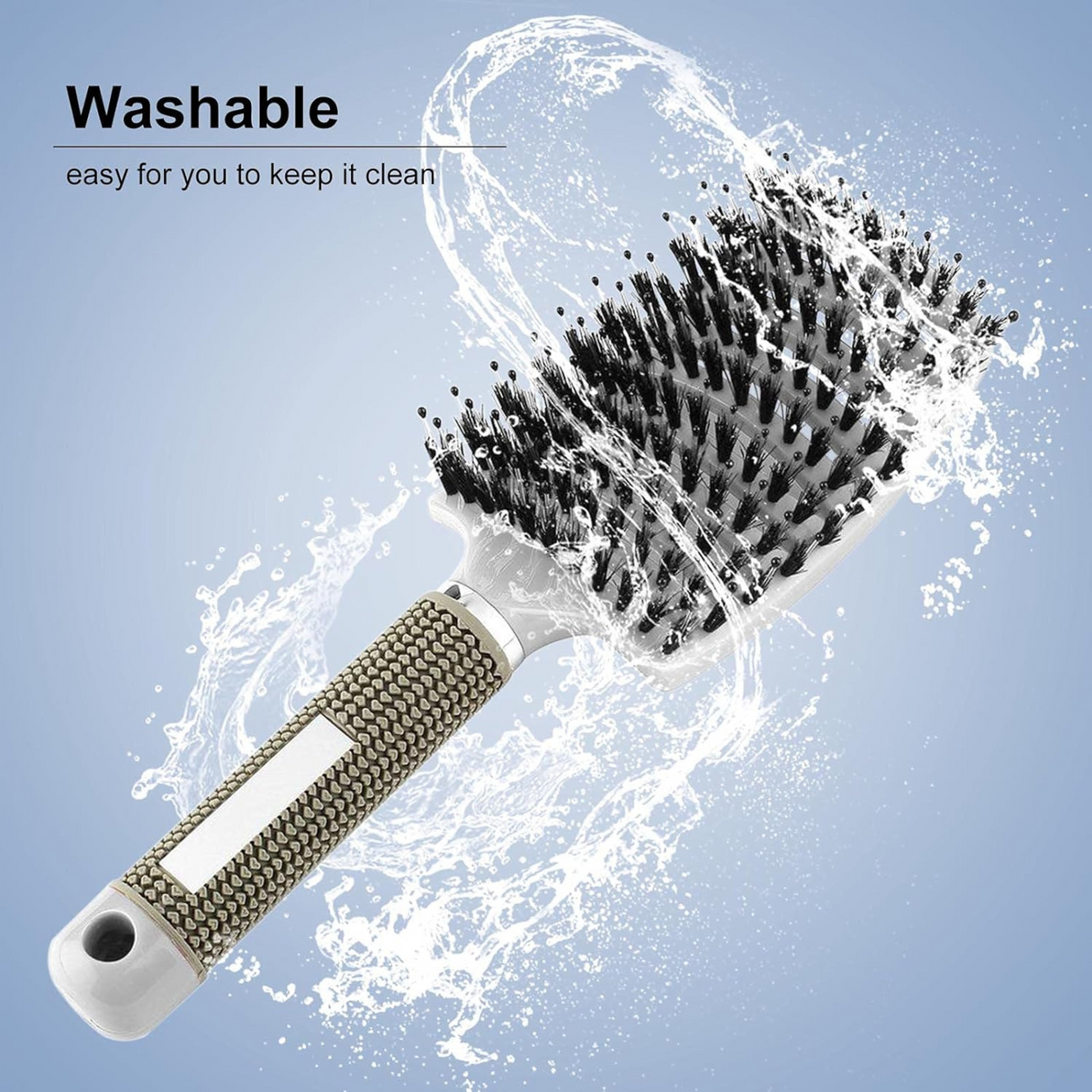 Salon Scalp Massage Hairbrush with 26 Nylon Bristles - Theresia Cosmetics - hair brush - Theresia Cosmetics