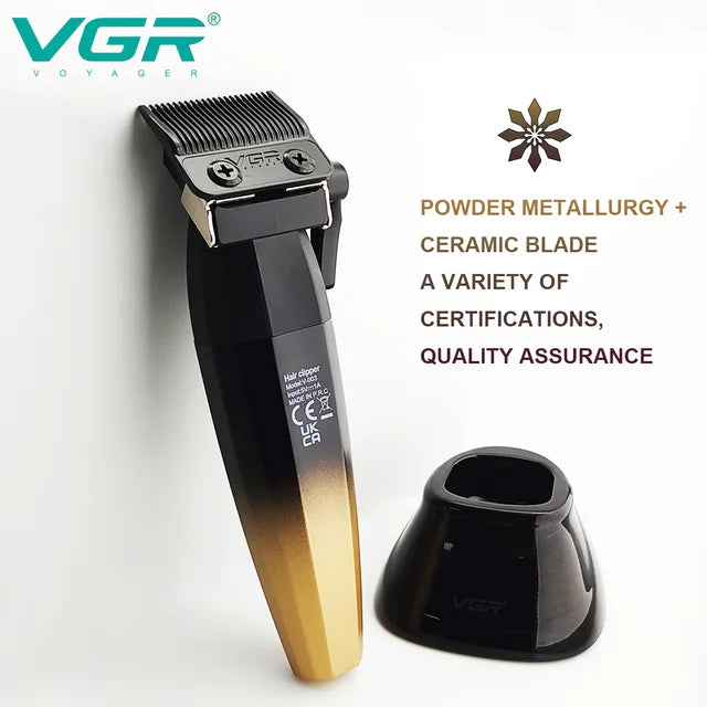 VGR V003 Wireless Electric Clipper 9000rpm Salon Engraving Men's Shaving