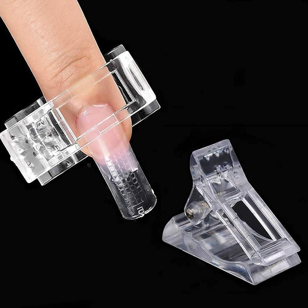 Transparent Nail Tips Clip Set for Quick Polygel Nail Extension