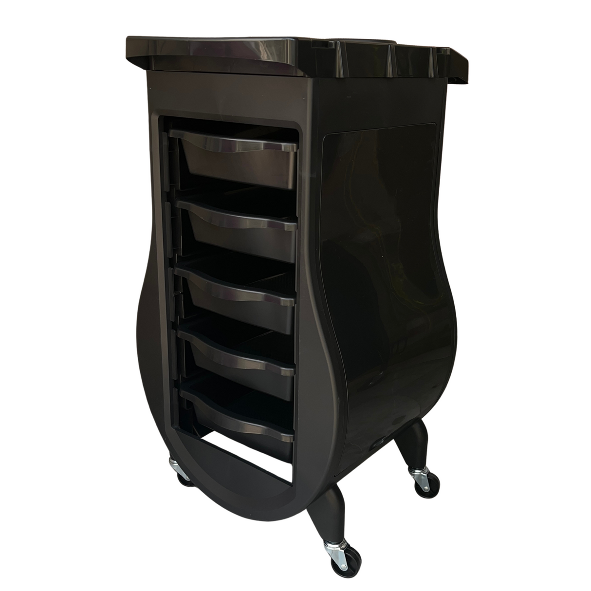 Salon Trolley Full Black Hard Plastic and good Wheels
