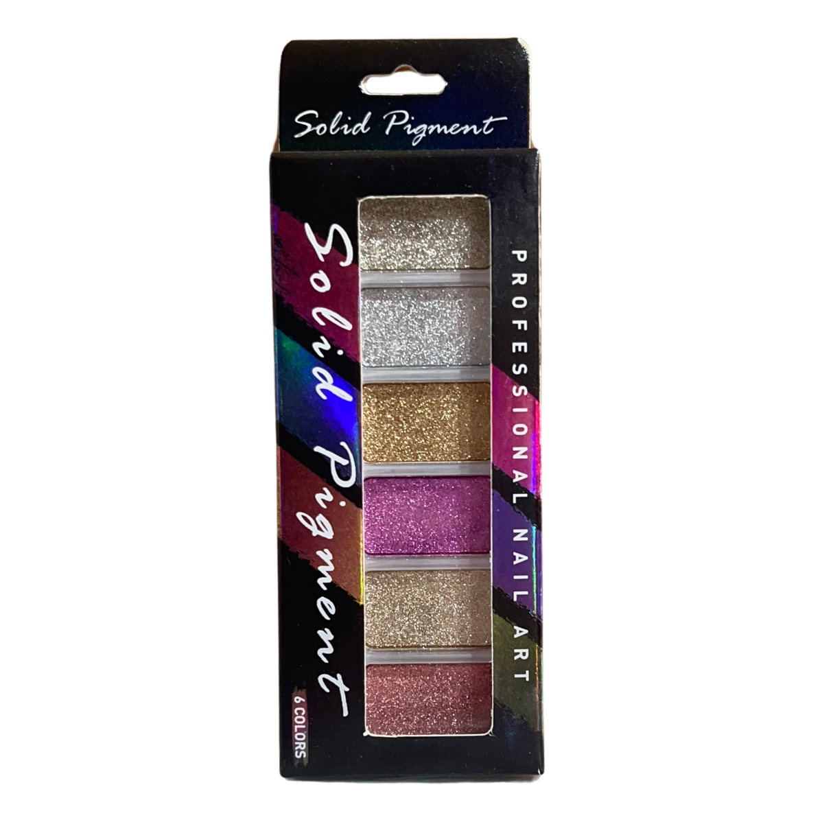 Nail Art Solid Pigment 6 colors Pack
