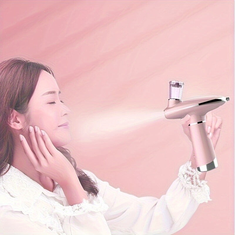 Blue Red Light Facial Beauty Skin Care Tool Airbrush Water Oxygen Nano Spray