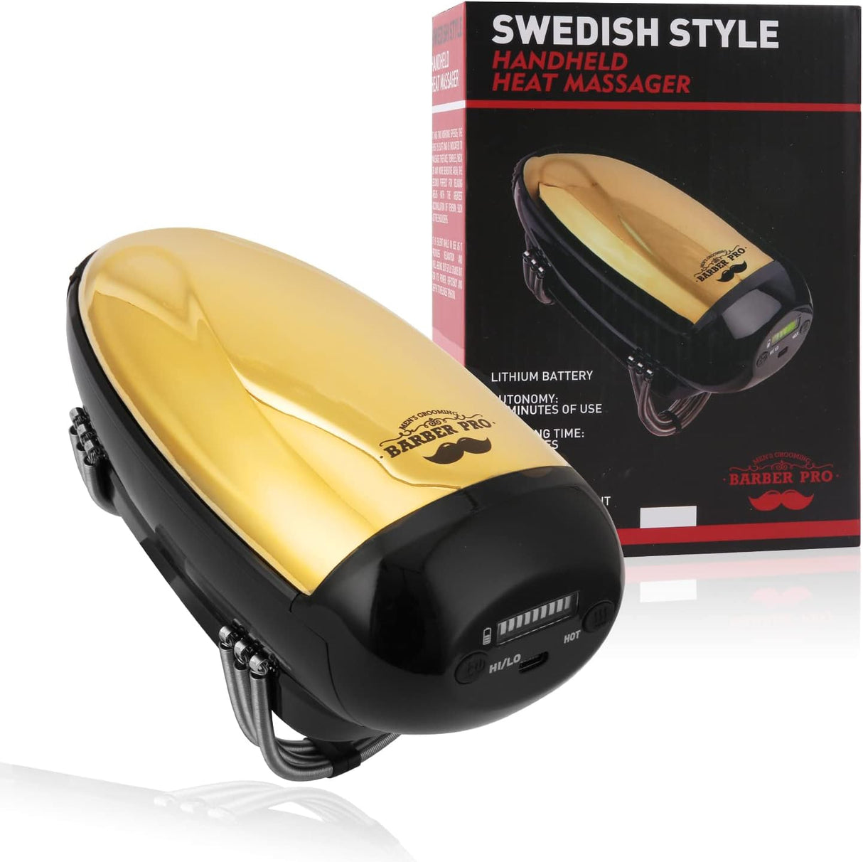 Professional Cordless Heated Massage Gun – USB Rechargeable for Neck, Legs & Hands