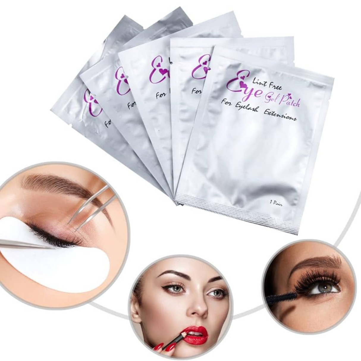 Under Eye Gel Pads 50 Pairs lash pads Under Eye Patches Pads Lint Free