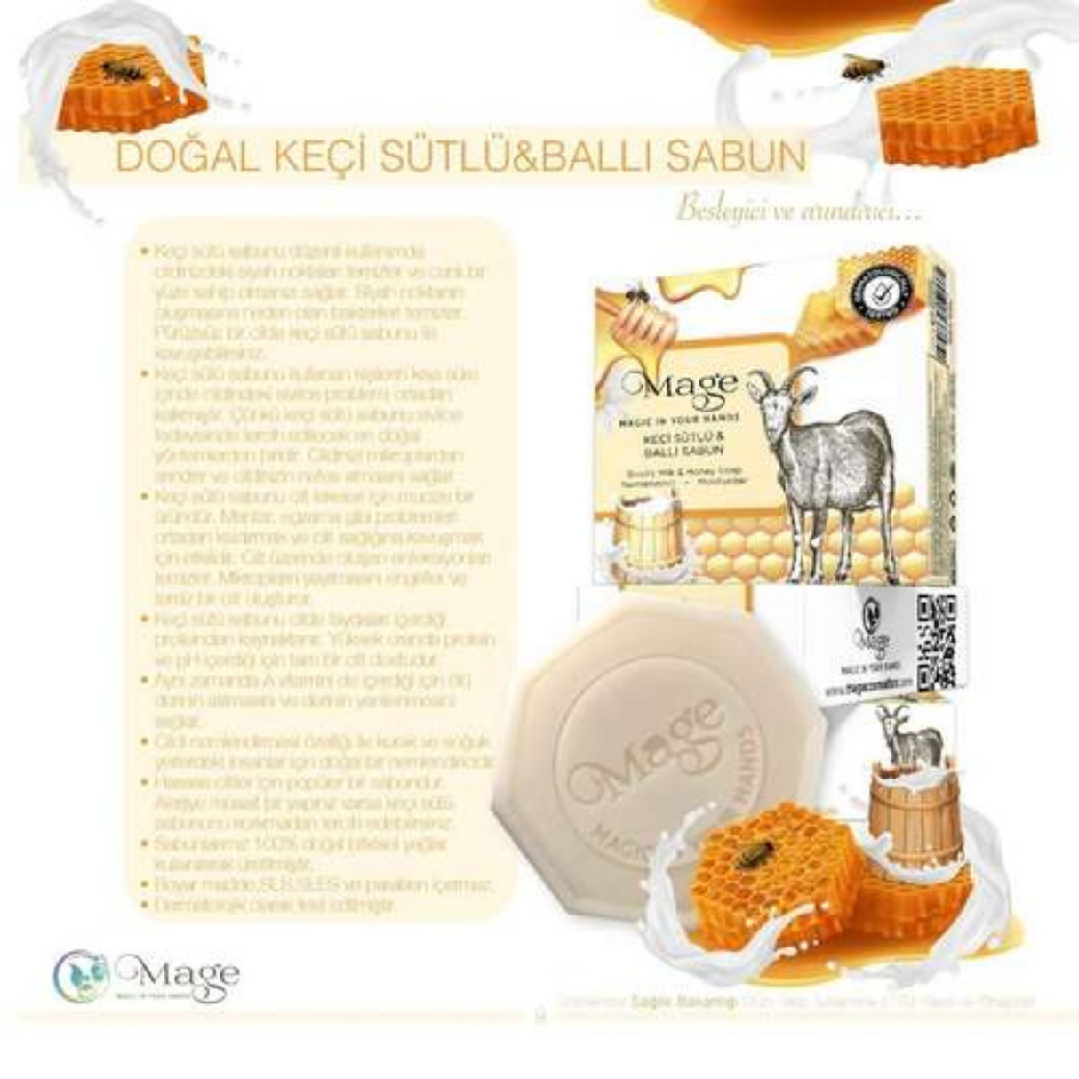 Mage Natural Goat Milk Soap 100 GR