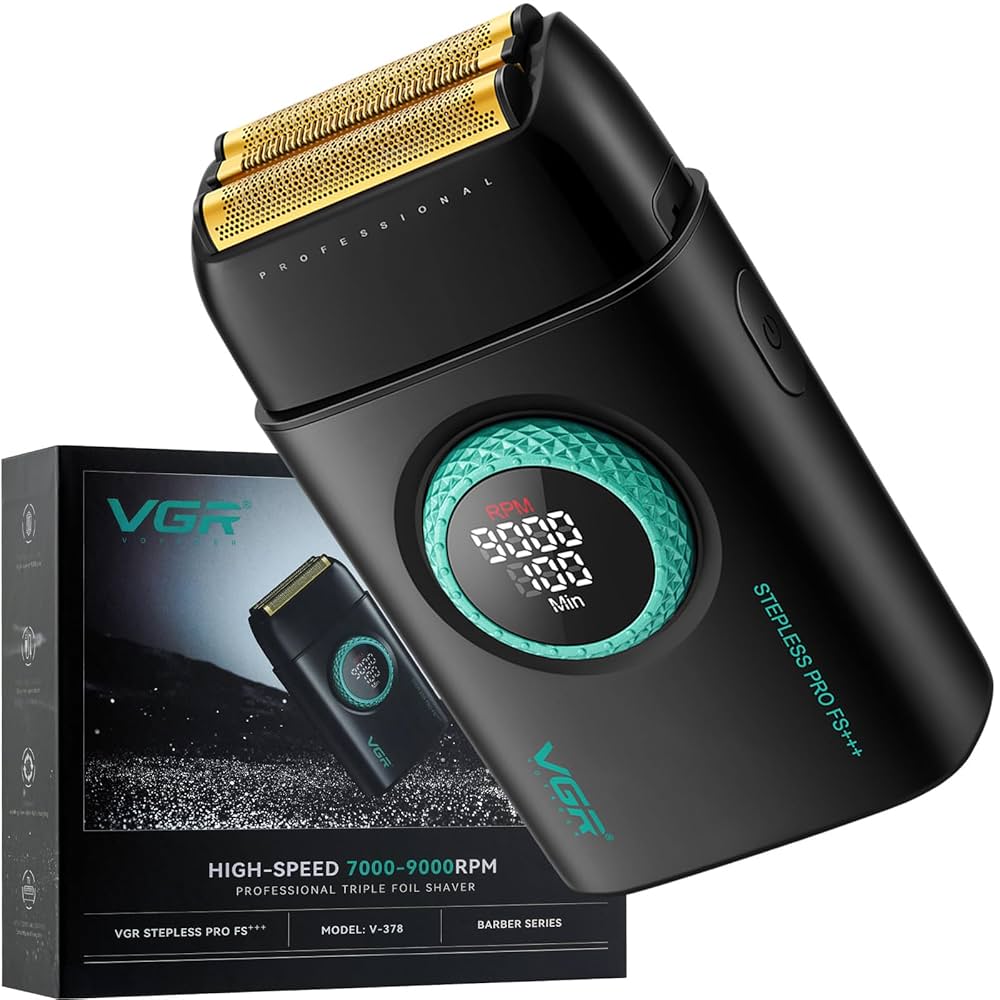 VGR 378 Electric Shavers for Men, Triple Floating Blade Foil Shaver Cordless Electric Razor, 9000 RPM