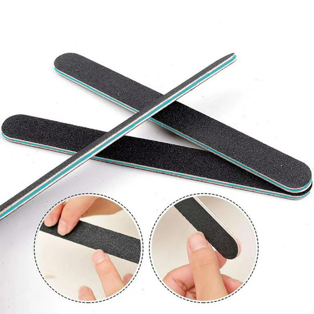 2 Pieces Nail File Bulk 100/180 Grit Nail Files for Acrylic Nails and Natural Nails - Theresia Cosmetics - nail tools - Theresia Cosmetics