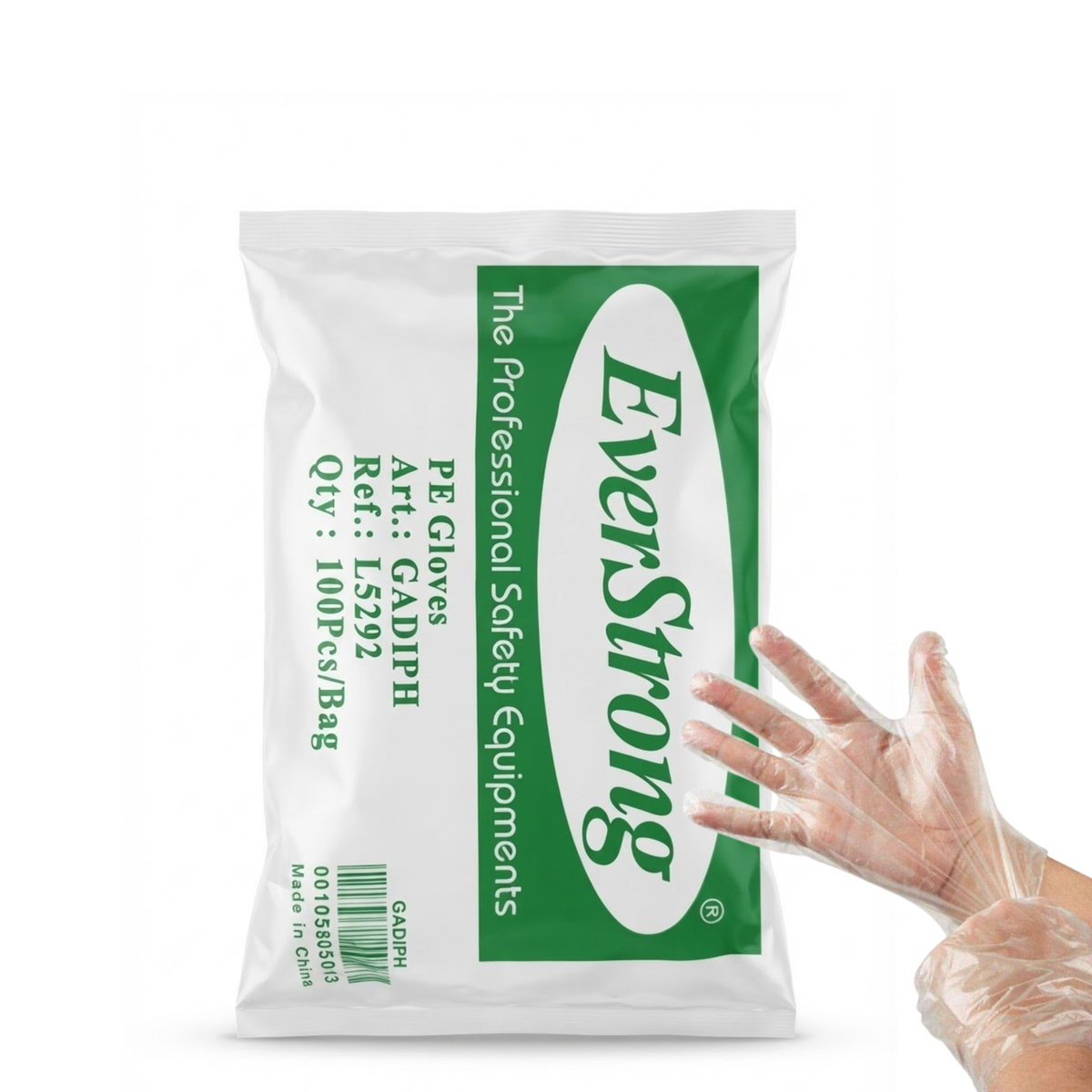EverStrong Transparent Hand Gloves - 100Pcs